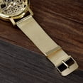 thumbnail image 4 of Yuan Men Steel Mesh Watches Metal Mesh Band Wrist Watch for Men (Gold with Black Box), 4 of 4