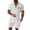 White, variant on Short Sets for Men Short Sleeve Quarter Zip Polo Shirt and Bermuda Shorts 2 Piece Matching Set Beach Outfit Set
