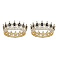 thumbnail image 2 of kurtrusly Rustproof And Anti-corrosion For Medieval Or Cosplay Metallic Luster Wedding Hair Crown Tiaras Gold  + black 2Set, 2 of 6