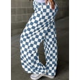 thumbnail image 4 of DOKOTOO Plaid Pants for Women Casual Wide Leg Pants Elastic Waist Loose Comfy Checkered Pants with Pockets, 4 of 7