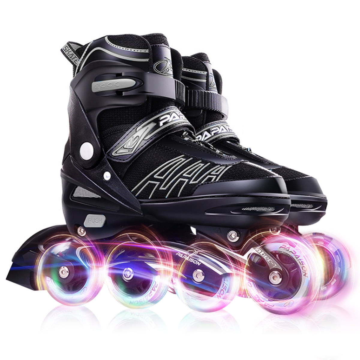 with 4 Flashing Wheels Inline Skates Roller Blades Adjustable for Women Men Kids 