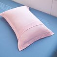 thumbnail image 4 of Xiao Hua Funda de almohada de algodón seersucker lavado (4 piezas) con borde ancho. Comienza tu noche de ensueño con esta cómoda y transpirable funda de almohada de 48 x 74 cm (gris claro)., 4 of 5