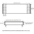 thumbnail image 3 of Nappe de Table Basse, Housse de Table Basse avec Poches et Pompon, Coton Lin Imperméable Petite Nappe Rectangulaire Rayée Laveuse Sécheuse Réfrigérateur Housse Anti-Poussière-H-50x145cm(20x57 Pouces), 3 of 7
