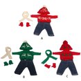 thumbnail image 3 of Ounissouiy Conjunto de ropa para muñecas de 18 pulgadas con tema navideño, suéteres rojos y blancos, pantalones, sombreros, guantes, 5 uds. Muñecas y casas de muñecas verde blanco, 3 of 6