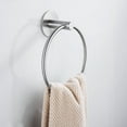 thumbnail image 1 of Hand Towel Ring Bathroom No Drilling Wall Mounted Brushed Nickel Circle Rings Door Hanger Towels Rack Bathroom Hardware Set Wall Mount, 1 of 10