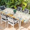 thumbnail image 2 of Daisy Spring Floral Table Cloths for 8 Foot Rectangle Tables, Farmhouse Botanical Green Leaves Patio Waterproof Elastic Fitted Tablecloths, Washable Rectangular Table Cover for Camping, 2 of 8