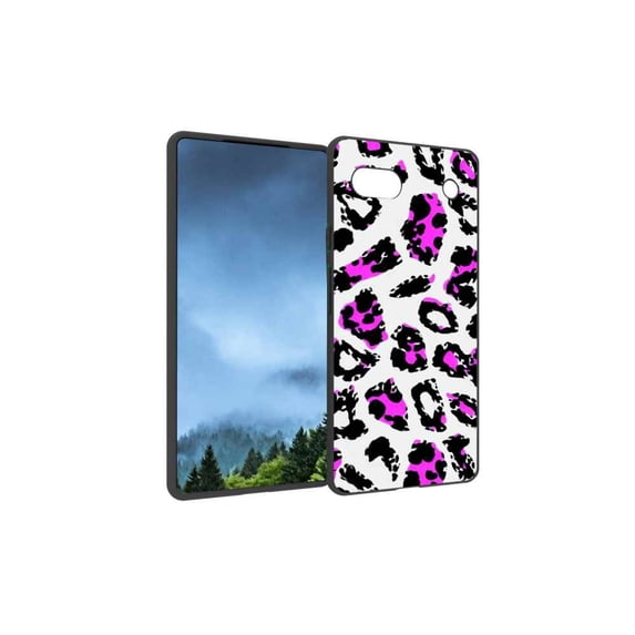Compatible with Google Pixel 6A Phone Case, Leopard-Print-Pink-Purple-Blue-Green-Cute-Aesthetic1 Case Men Women, Flexible Silicone Shockproof Case for Google Pixel 6A