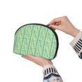 thumbnail image 6 of YFYANG 2 Piece Women's Portable Makeup Bags, Green Abstract Geometry Clutch Travel Toilet Bags Cosmetic Organizer, 6 of 7