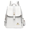 thumbnail image 2 of 2024 Mochilas de cuero para mujer, bolsos de hombro blancos de moda, mochila para mujer, mochila de viaje para mujer, mochilas escolares para niñas, mochila, 2 of 5