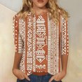 thumbnail image 2 of Womens Summer Tops Casual Boho Plus Size Blouses for Women 4X-5X Cotton T Shirts Loose Fit, 2 of 5