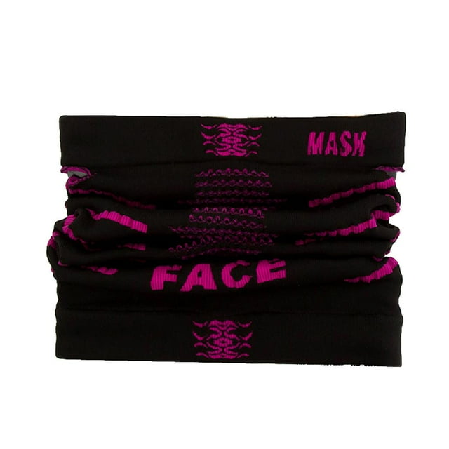 Hombres Mujeres Deportes Media Mascarilla Cuello de Invierno - Negro + Rosa Sunnimix Deportes de la mascarilla