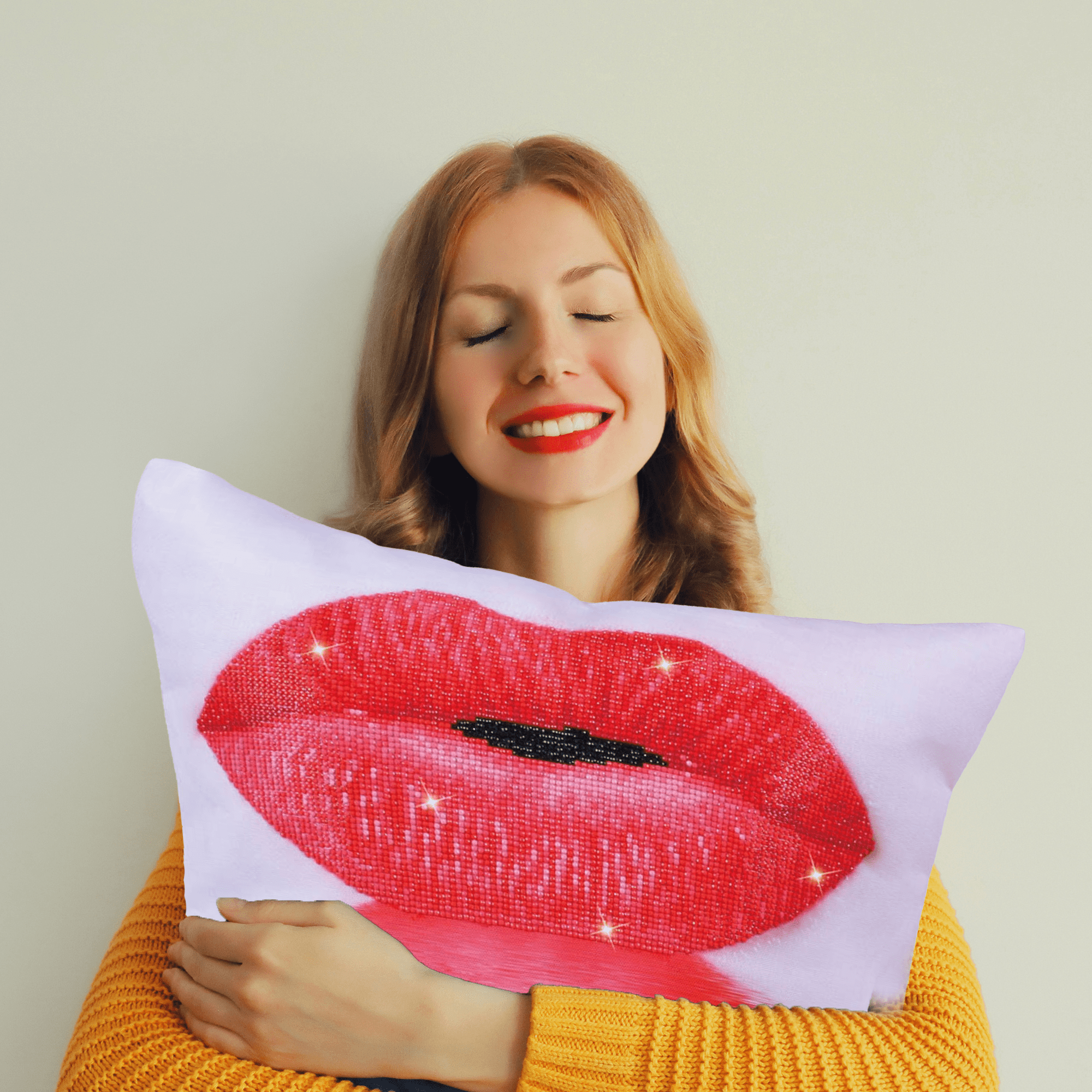 Diamond Dotz Hot Lips  Diamond Painting Kits for Adults - Diamond Art Kits a Relaxing Creative Craft Kit with Dotz Gems  17.7"x17.7"