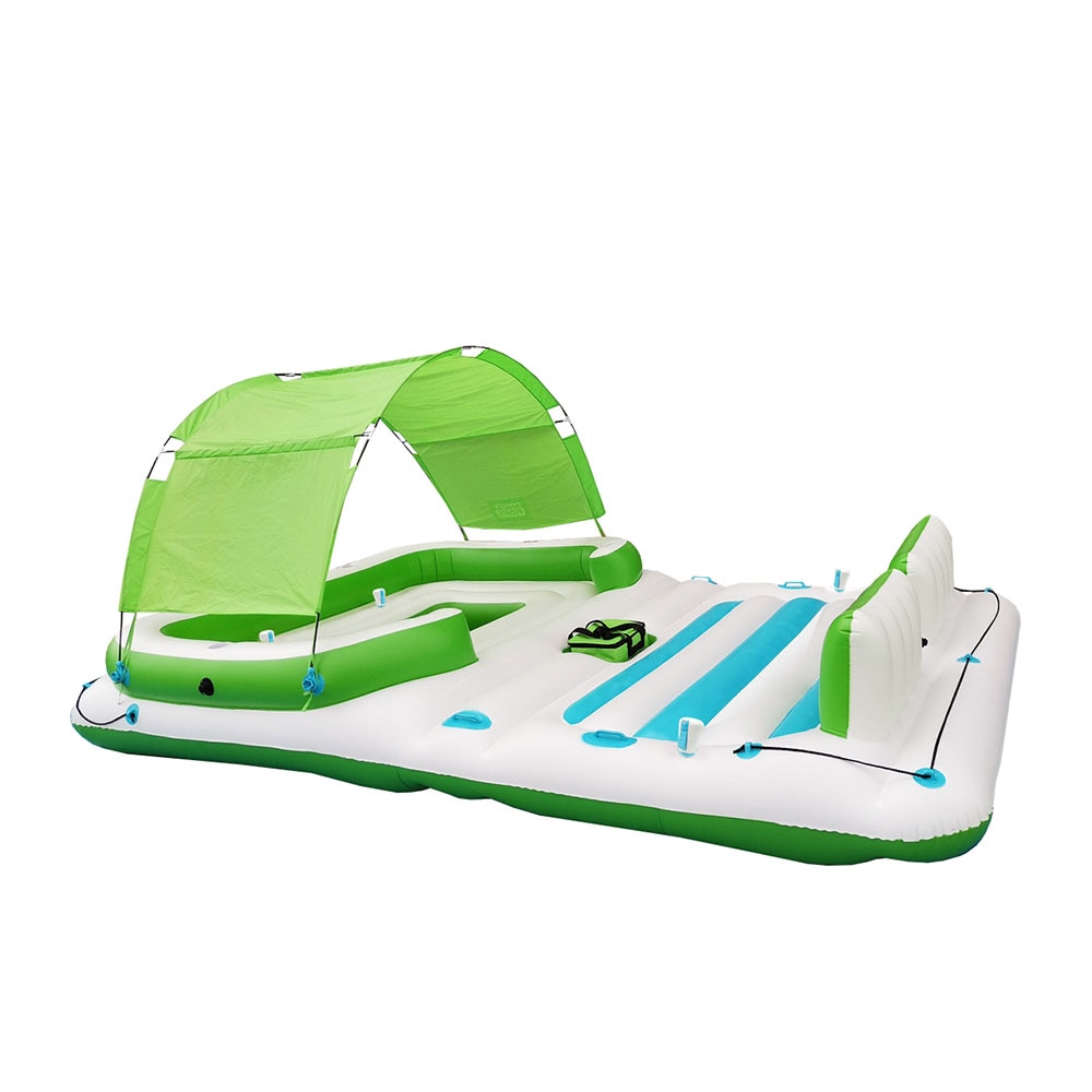 6Seat Green Inflatable Raft in the Pool Floats