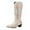 Beige, variant on UngA Mid Calf Boots Women's Mid-Calf White Western Cowboy Boots Classic Embroidered Cowgirl Boots Dark Gray,6.5