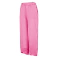 thumbnail image 5 of VEKDONE Capri Pants for Women Casual Summer Lightweight Cotton Linen Pants Loose Fit Tulip Hem Trendy Capris with Pockets Sales of Today Hot Pink L, 5 of 7