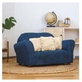 thumbnail image 3 of Drevy Plush Childrens Sofa with Accent Pillows, Navy 4 Count (Pack of 1), 3 of 7
