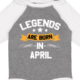 thumbnail image 4 of Inktastic legends are born in april Boys or Girls Long Sleeve Baby Bodysuit, 4 of 5