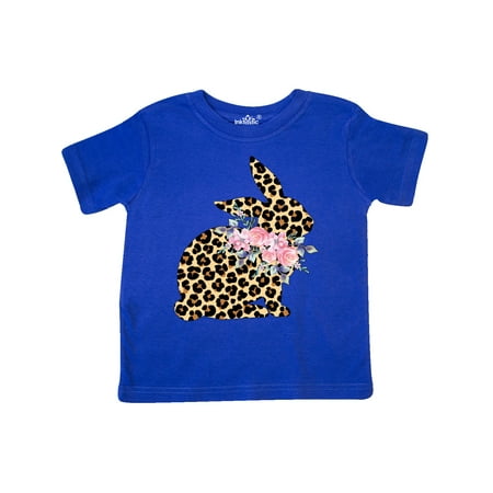 

Inktastic Leopard Print Bunny Flowers Gift Toddler Boy or Toddler Girl T-Shirt