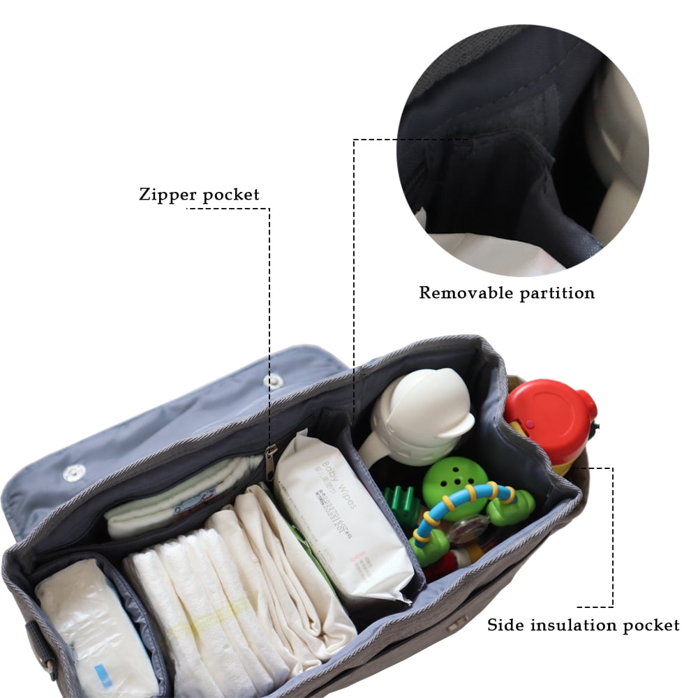 MOMIGO Baby Diaper Caddy Bag - Large Capacity Diaper Caddy Tote Bag Baby Stroller Bag Nursery Storage Bin for Diapers, Wipes & Toys Diaper Bag for Outdoor