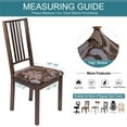 thumbnail image 3 of Seat Covers for Dining Room Chairs Stretch Printed Chair Seat Covers Set of 6, Removable Washable Upholstered Chair Seat Protector Cushion Slipcovers for Kitchen, Office(Brown+Flower), 3 of 6