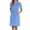 Blue, variant on Plus Size Short Sleeve V Neck A Line Dresses for Women with Pocket Workwear Casual Dress for Women White,XXXL