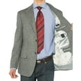 thumbnail image 6 of Mens Gray Modern Fit Blazer Luciano Natazzi 2 Button Luxe, 6 of 6
