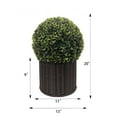 thumbnail image 5 of 20" Boxwood Topiary Ball in Woven Pot, Artificial Faux Plant Greenery Arrangement for Indoor and Outdoor, 5 of 5