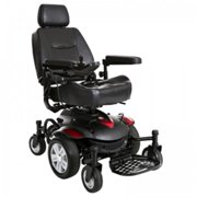 18 x 16 in. Titan AXS Mid-Wheel Power Wheelchair, Red & Blue
