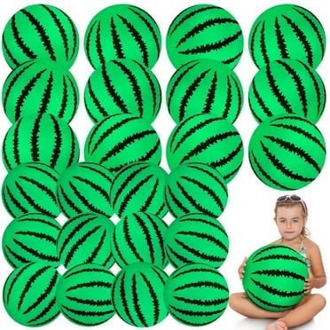 sixwipe 24Pcs Watermelon Beach Balls Bulk - 10 Inch & 8 Inch Durable Inflatable Pool Toys for Kids, Bright Summer Party Favors, Fruit Theme Pool Party Decorations, Perfect for Summer Fun