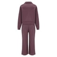 thumbnail image 7 of MSJUHEG two piece sets for women,2 piece sets for women fall,workout sets,Two Piece Outfits Set Wide Leg Sweatpant Set Tracksuit,lounge sets for women,sweatsuits women 2 piece outfit Wine 2XL, 7 of 7