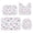 Pioneer Flower Floral Print Pattern-2, variant on Pioneer Flower Floral Print Pattern Bathroom Rug Set 4 Piece,Includes Contour,Lid Cover,Bath Mat,Non-Slip Extra Soft Absorbent Washable
