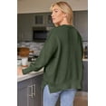 thumbnail image 2 of ORUYROP Women's Crewneck Batwing Long Sleeve Sweater 2023 Fall Oversized Ribbed Knit Side Slit Pullover Top, 2 of 7