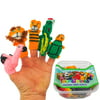 Finger Puppets Inc ThumbThings Handmade Finger Puppets, Set of 5: Flamingo, Lion, Tiger, Alligator, Turtle (Peru)