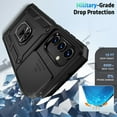 thumbnail image 4 of for Samsung Galaxy A25 5G Case with Camera Lens Cover, HD Screen Protector, 10 FT Military Grade Drop Protection, Magnetic Ring Holder Kickstand Protective Phone Case for Galaxy A25 5G,Black, 4 of 6