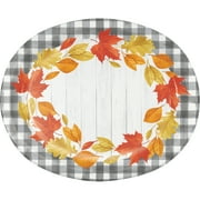 Fallen Leaves Oval Plates, 24 Count Serves 24 Guests