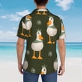 thumbnail image 6 of Daiia Mallard Ducks Wild Birds Hawaiian Shirt for Men Gentle Cotton Regular Short Sleeve Casual-3X-Large, 6 of 9