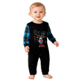 thumbnail image 5 of Christmas Family Pajamas Matching Set Letter Print Long Sleeve Tops and Plaid Pants Sleepwear, 5 of 7