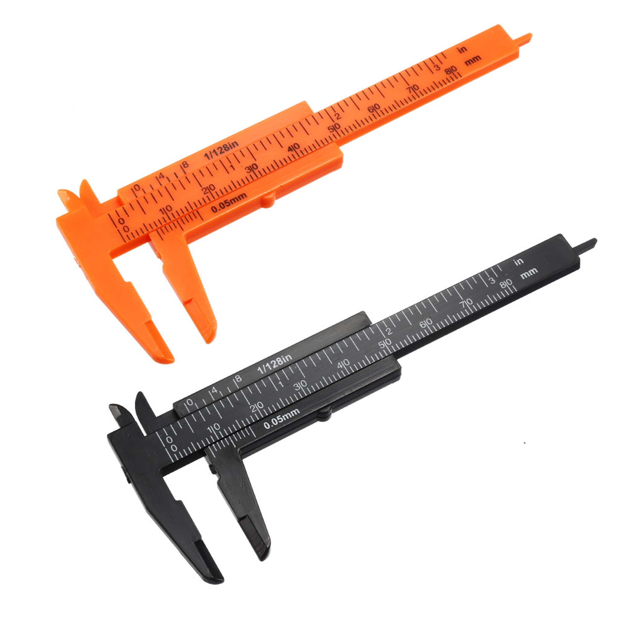 1pc Mini sliding vernier caliper plastic measure ruler gauge double scale .t