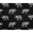 thumbnail image 4 of oneOone Polyester Lycra Fabric Elephant Block Print Fabric By The Yard 56 Inch Wide, 4 of 4