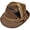 Dark brown, variant on Felt Trilby Fedora Hat Jazz Style Oktoberfest Festival Hat for Men 24x12.5x28.5cm