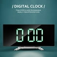 thumbnail image 2 of Digital Alarm Clock, 7 Inch Curved Dimmable LED Screen Digital Clock Bedroom, Green Number Clock, Smart Alarm Clock,Snooze Function,12/24 Hour, USB Port, 2 of 8