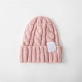 thumbnail image 2 of Nooxsoe Women's Cable Knit Beanie Hat Soft Warm Thick Warm Beanie Slouchy Beanie Hat Seamless Beanie Cap Ribbed Cuffed Winter Beanie Ribbed Knit Beanie Winter Warm Bonnet Women’s Hat Pink One Size, 2 of 6