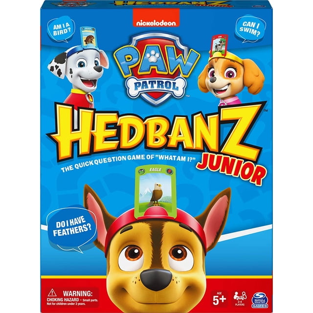 Juego de Adivinanza de Imágenes Hedbanz Jr. PAW Patrol para Familias y Niños de 5 años en Adelante Spin Master