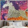 thumbnail image 2 of Orinice Unicorn Glitter Magical Realism Tapestry Wall Hanging Unique Style for Home Decor, Art for Living Room Bedroom Apartment Farmhouse Dorm - 4 Sizes Available 50x40inch, 2 of 6