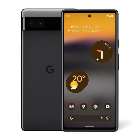 Pre-Owned Google Pixel 6a 5G 128GB GX7AS GSM Factory Unlocked 6.1 in 6GB RAM 12.2 MP Phone - Charcoal (Fair)