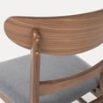thumbnail image 4 of Bellamy Studios Lydia Mid-Century Modern 5 Piece Dining Set, Dark Gray and Natural Walnut, 4 of 9
