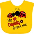 thumbnail image 3 of Inktastic My Daddy Loves Me with Cute Ladybugs Boys or Girls Baby Bib, 3 of 4