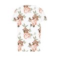 thumbnail image 4 of Xixinqiwan Plus Size Short Sleeve Tops for Women Summer Crew Neck Tshirts Casual Pleated Blouse Dressy Floral Basic Tee White XXXL, 4 of 5
