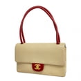 thumbnail image 1 of Pre-Owned Chanel Shoulder Bag, Perforated Leather, Beige, Women's, 1 of 10