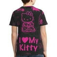 thumbnail image 2 of Hello Kitty T Shirts For Girls Boys, 3d Print Cartoon Graphics T Shirt, Youth Crewneck T-Shirt, Unisex Short Sleeve Top Tees Age 4-16 Years, 2 of 7